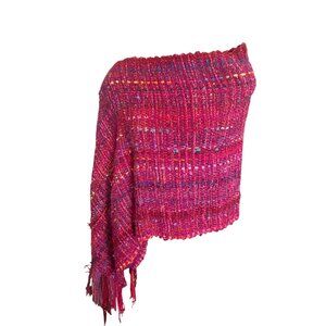 Handwoven A Zien Original Chunky Art Yarn Scarf Shawl Throw Boho Textile
